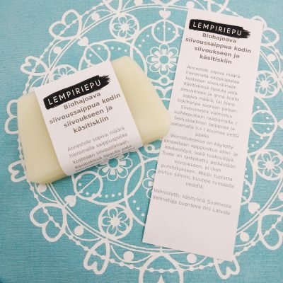 Kotimainen siivoussaippua – tiiviste käsitiskiin ja siivoukseen