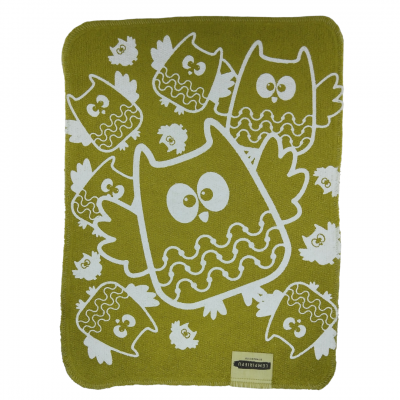 Pöllö-kuosi, vihreä liina.