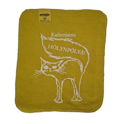 Kaikenlaista hölynpölyä! kissa tiskirätti limen vihreä – bambuinen kestotiskirätti