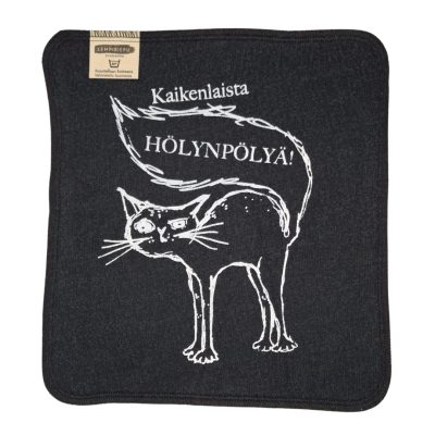 Kaikenlaista hölynpölyä! kissa tiskirätti musta – bambuinen kestotiskirätti