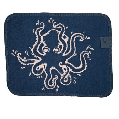 Mustekala tiskirätti sininen – bambuinen kestotiskirätti